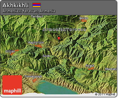 Satellite 3D Map of Akhkikhli