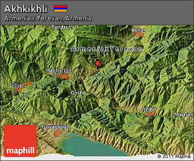 Satellite 3D Map of Akhkikhli