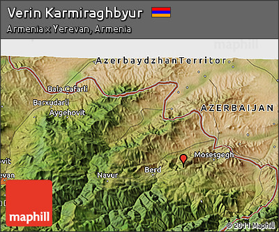 Satellite 3D Map of Verin Karmiraghbyur
