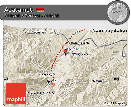 Shaded Relief 3D Map of Azatamut