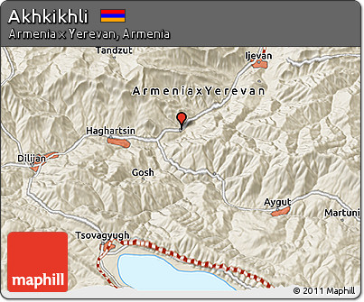 Shaded Relief 3D Map of Akhkikhli