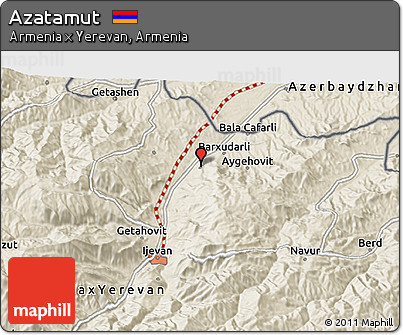 Shaded Relief 3D Map of Azatamut