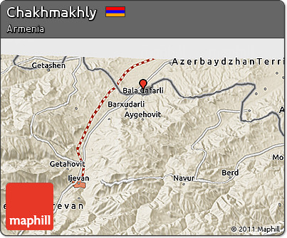 Shaded Relief 3D Map of Chakhmakhly