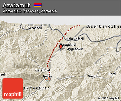 Shaded Relief 3D Map of Azatamut