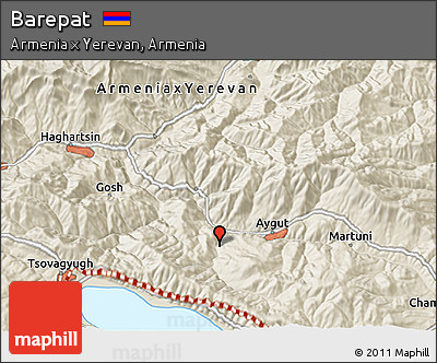 Shaded Relief 3D Map of Barepat