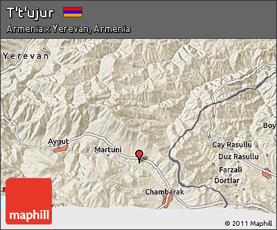 Shaded Relief 3D Map of T't'ujur