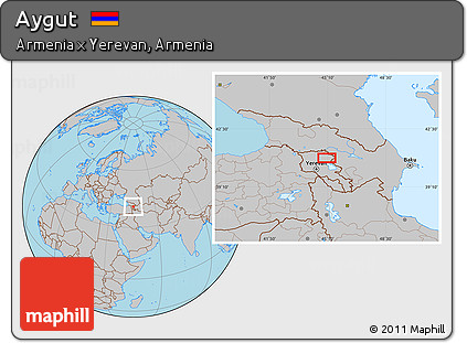 Gray Location Map of Aygut