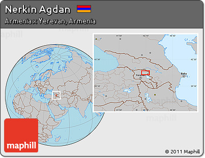 Gray Location Map of Nerkin Agdan