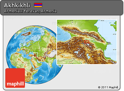 Physical Location Map of Akhkikhli
