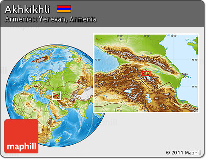 Physical Location Map of Akhkikhli