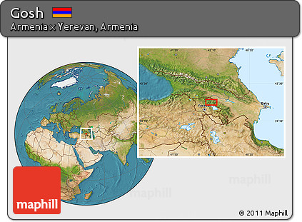 Satellite Location Map of Gosh