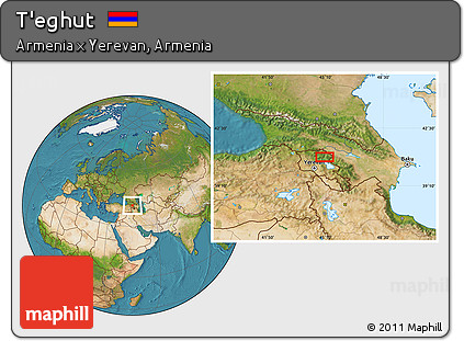 Satellite Location Map of T'eghut
