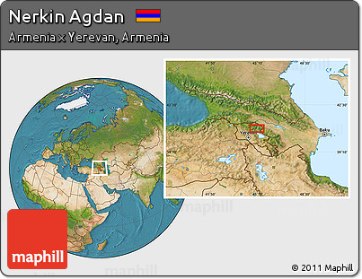 Satellite Location Map of Nerkin Agdan