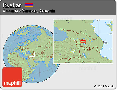 Savanna Style Location Map of Itsakar