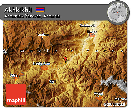 Physical Map of Akhkikhli