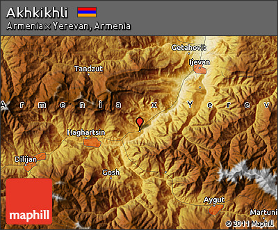 Physical Map of Akhkikhli