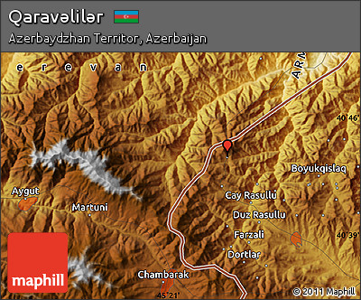 Physical Map of Qaravǝlilǝr