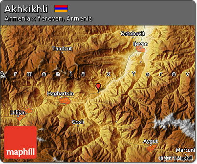 Physical Map of Akhkikhli