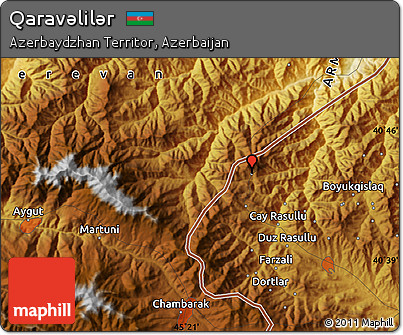 Physical Map of Qaravǝlilǝr