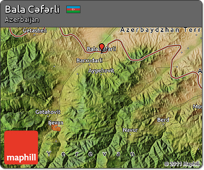 Satellite Map of Bala Cǝfǝrli