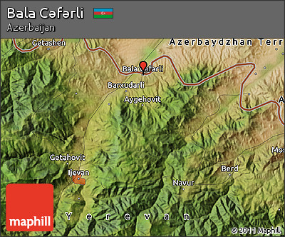 Satellite Map of Bala Cǝfǝrli