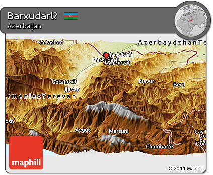 Physical Panoramic Map of Barxudarlḯ