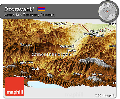 Physical Panoramic Map of Dzoravank'