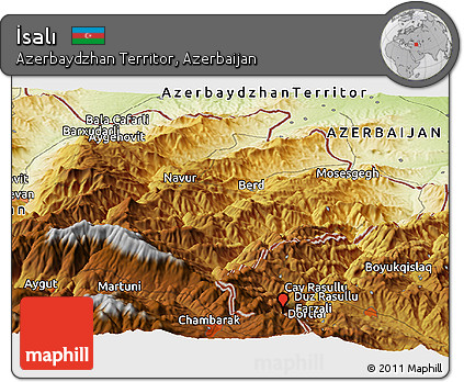 Physical Panoramic Map of İsalı
