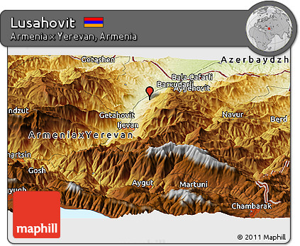 Physical Panoramic Map of Lusahovit