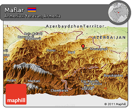 Physical Panoramic Map of Maflar