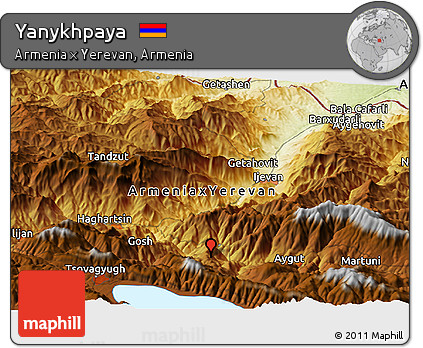 Physical Panoramic Map of Yanykhpaya