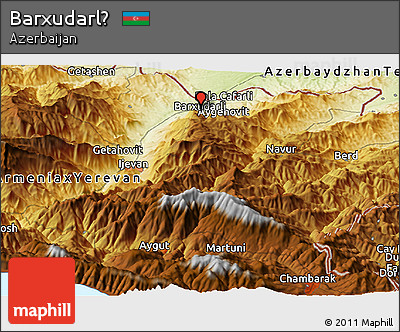 Physical Panoramic Map of Barxudarlḯ