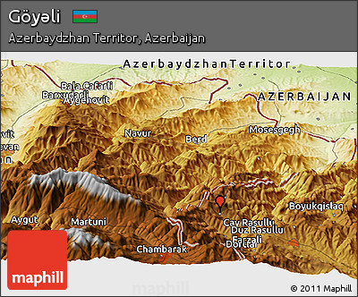 Physical Panoramic Map of Göyǝli
