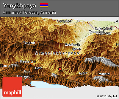 Physical Panoramic Map of Yanykhpaya