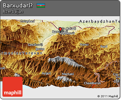 Physical Panoramic Map of Barxudarlḯ