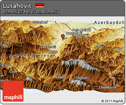 Physical Panoramic Map of Lusahovit