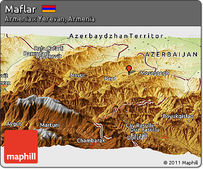 Physical Panoramic Map of Maflar