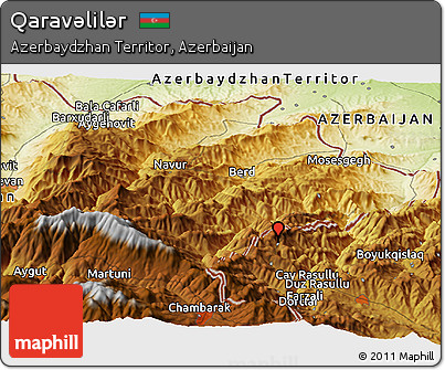 Physical Panoramic Map of Qaravǝlilǝr