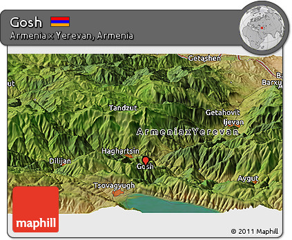 Satellite Panoramic Map of Gosh