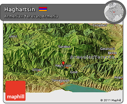 Satellite Panoramic Map of Haghartsin