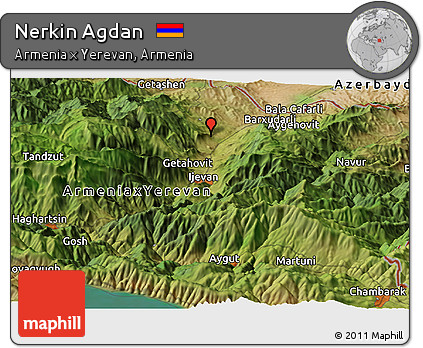 Satellite Panoramic Map of Nerkin Agdan
