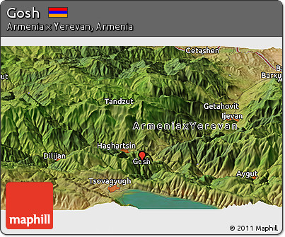 Satellite Panoramic Map of Gosh