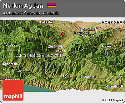 Satellite Panoramic Map of Nerkin Agdan