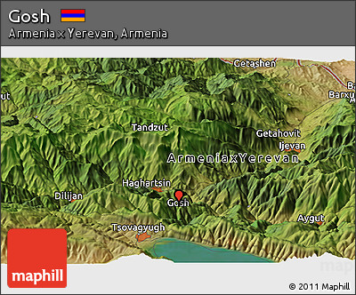 Satellite Panoramic Map of Gosh