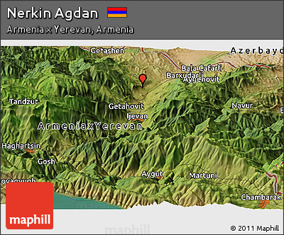 Satellite Panoramic Map of Nerkin Agdan