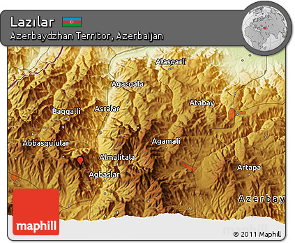 Physical 3D Map of Lazılar