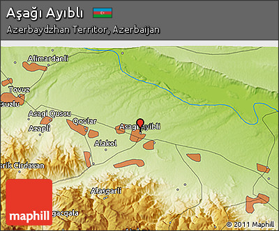 Physical 3D Map of Aşağı Ayıblı