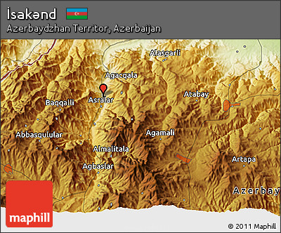 Physical 3D Map of İsakǝnd