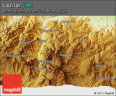 Physical 3D Map of Lazılar
