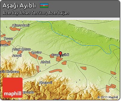 Physical 3D Map of Aşağı Ayıblı